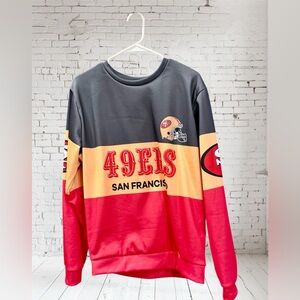 NWOT San Francisco 49ers Crew Neck Polyester Spandex Unisex Size Large